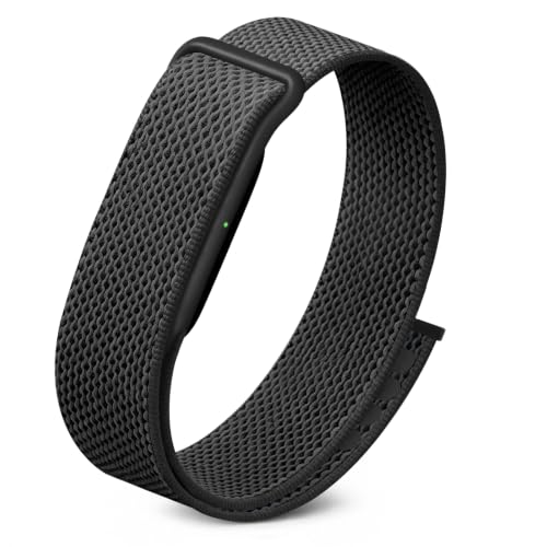 Compatible with Google Fitbit Air Band Nylon Loop Sport Strap-Obsidian