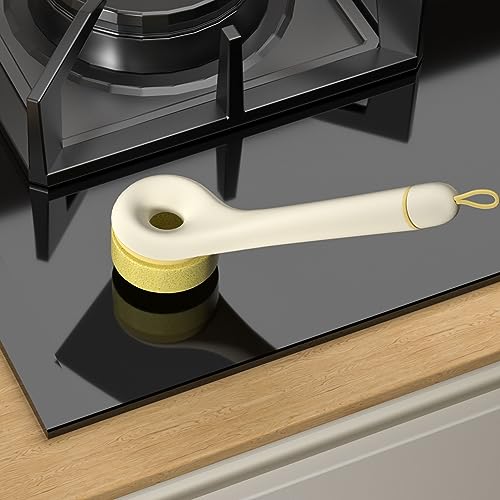 Image of Vegetable Cleaner Brush Fruit Scrubber Brush Good Grip Long Handle Food Cleaning Sponges Brush Multifunctional Kitchen Gadgets with Peeler Veggie Wash Brush 2-in-1