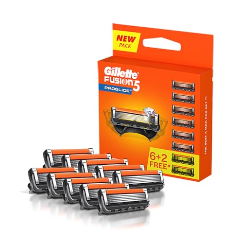 Gillette Fusion5 ProGlide Men's Razor Blades, 8 Blade Refills (Packaging May Vary)