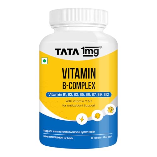 Tata 1mg Vitamin B Complex Capsules with 100% RDA for B1,B2,B3,B5...