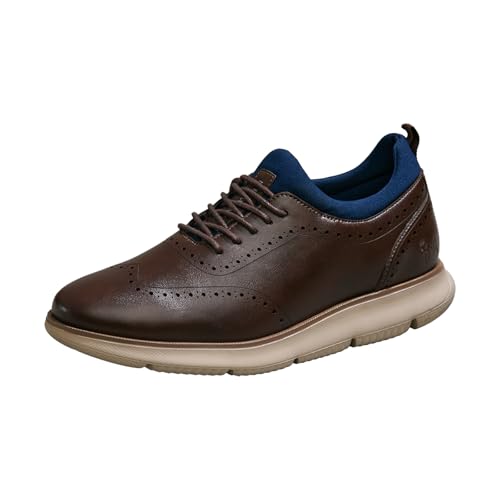 Image of Neeman's Crossover Brogues Stylish Shoes for Men | Oxford Lace-Up Semi Formal Mens Footwear | Casual Comfortable Shoe for Office Wear