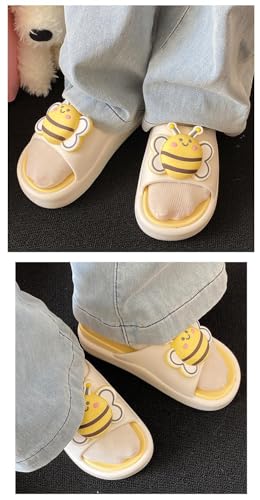 Shower slippers Sandals women Bee slippers Cute Y2k Aesthetic Shower flip flops women Flats Indoor Outdoor Beach Travel Pool Cartoon Animal4