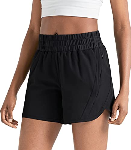 ZUTY 5" Athletic Running Shorts for Women with Zipper Pocket High Waisted Quick Dry Workout Gym Shorts with Liner3