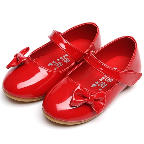 Little Flower Girls Gift Shoes Bow Dress Mary Jane Ballet Flats(Toddler/Little/Big Kid)3