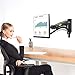 NB North Bayou TV Monitor Wall Mount Bracket Full Motion Articulating Swivel for 17-27 Inch Monitors with Gas Spring (Black Single Extension) F120-B