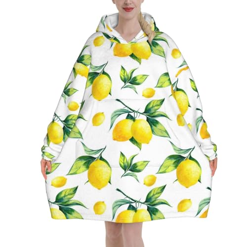 Sweat à capuche couverture citron pour des soirées cocooning et journées canapé au chaud