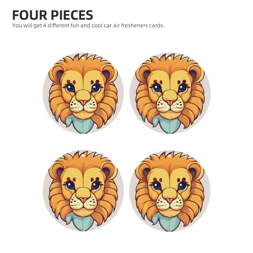 Cartoon cute little lion hojas aromáticas para auto miniatura 2