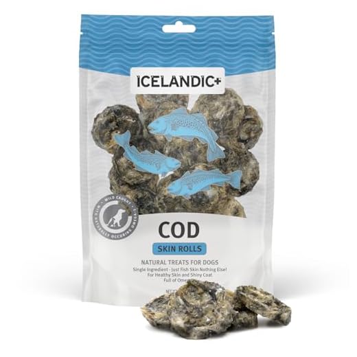 Icelandic+ Skin Rolls: Cod - 3oz Bag, Dog Treats, Pure Wild-Caught Air-Dried Fish, Single Ingredient Snacks, Pe Chews, Just The Fish Nothing Else