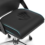 TranquilRelax Large Seat Cushion，Soft Foam Cushion for Long Sitting Hours on Office Chair, Home & Car, Non-Slip Chair Pad for Relieving Back & Sciatica & Hip & Coccyx Pain (Black)