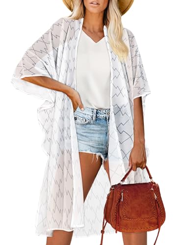 Image of Women's Kimono Beach Cover up for Summer Bathing Suits Cardigans Casual Loose Swimwear 2026