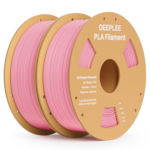 Image of PLA 1.75mm 3D Printer Filament, Dimensional Accuracy + /- 0.02mm, Neatly Wound, No Clogging, Vacuum Package, Fits for Most FDM 3D Printers, 2 Pack 1kg Pink