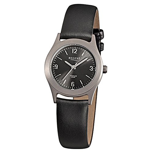 Preisvergleich Produktbild Regent Titan Damenuhr mit Lederarmband F872