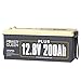 Power Queen 12V 200Ah PLUS LiFePO4 Battery, RV Lithium Battery with 200A BMS, 2560W Load Power, 15000 Deep Cycles for Motorhome, Trailer Van Camper, Solar, Off-Grid