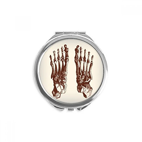 Miroir rond portable os du pied sketch contre les retouches de maquillage ratées