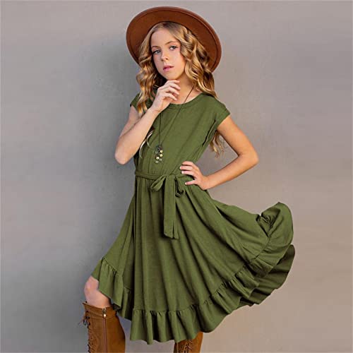Robe rétro enfants style rockabilly et vêtement de fête balançoire pour fille 7-12 ans
