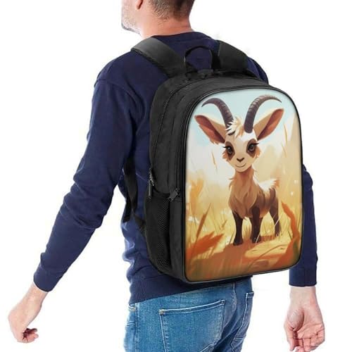 Mochila escolar de cabra 3D de 40cm para evitar dolor de espalda infantil 5