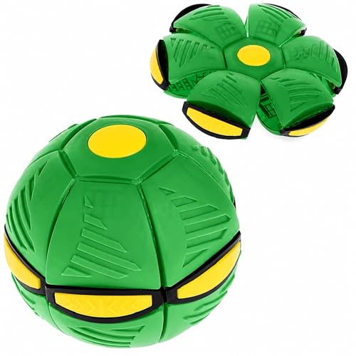 Image of UFO Magic Ball for Kids | Creative Fly Saucer Stomp | Multicolour Deformation| Flying Ball, Fidget Toy, LED Spinner, Air Spinner Flying (Green)