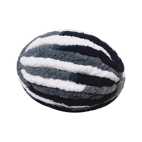 Freneci チャンキーニット 毛糸 極太 長さ27m マンドゥバッグが作れる ふわふわ編み糸 北欧 DIY 20mm 太い芯糸 毛布 肩掛け 寝具 ペットハウス ひざ掛け DIY手編みロープ 帽子 セーター クッション 多機能 編み物用 手芸 秋冬糸 防寒対策 丈夫 綿糸 洗濯可能, 白黒