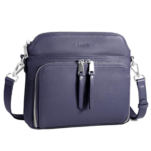 Image of befen Genuine Leather Crossbody Purses for Women, Women's Small Crossbody Shoulder Bag with Built in RFID Wallet