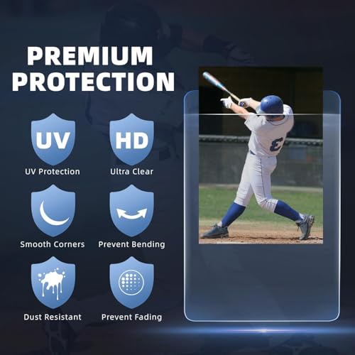 Image of 100ct Semi Rigid Card Holders & 100ct Card Sleeves for PSA, SGC, BGS, CSG Graded Card Submissions, Semi Rigid Baseball Cards Sleeves Protectors, PSA Graded Trading Cards Sleeve (Pack of 3)