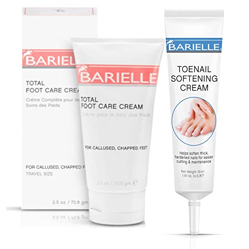 BARIELLE Total Feet & Toes Combo Total Foot Care Cream 2.5oz Toenail Softening Cream 1.18oz