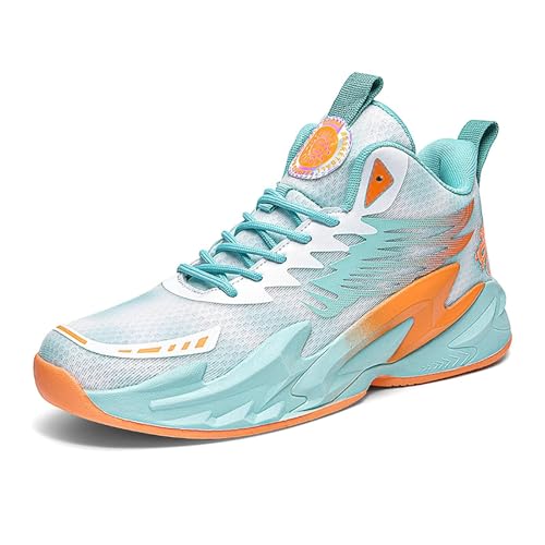 Genérico Zapatillas de Baloncesto Unisex con amortiguación Rebote, Antideslizantes y Resistentes al Desgaste, Botas Entrenamiento Deportivo Transpirables Zapatos para Caminar(Moon,40 EU)