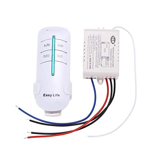 SeaStart - Teleruptor con luz Yam de 1 vía, Puerto 200 V-240 V, iluminación Digital, Interruptor de Pared inalámbrico con Mando a Distancia