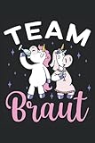 Team Braut: Kariertes Notebook Tagebuch ToDo oder Journal (15.24 x 22.86 cm) mit 120 Seiten
