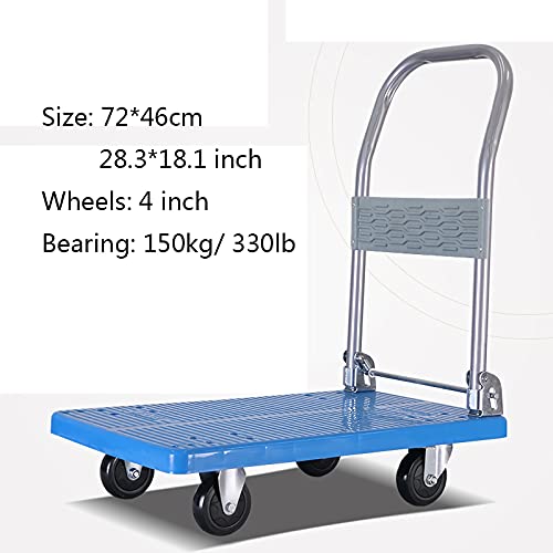 Carretilla de mano ELUKHT con ruedas giratorias 360° plegable miniatura 4