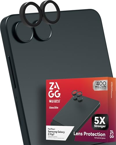 Image of ZAGG Glass Elite Anti-Reflective Samsung Galaxy Z Flip7 Camera Lens Protector - Anti-Glare Technology, Maximum Impact & Scratch Resistance, InvisibleShield, Smudge-Free Surface, Recycled Materials