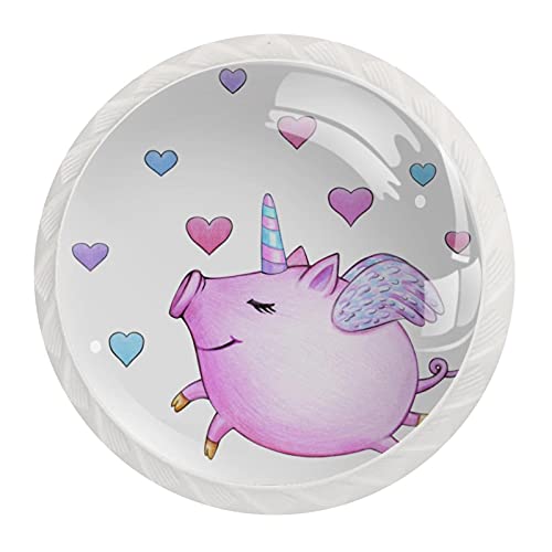Boutons de commode pour remplacer les poignées cassées | Kit 12 pièces déco licorne - 3