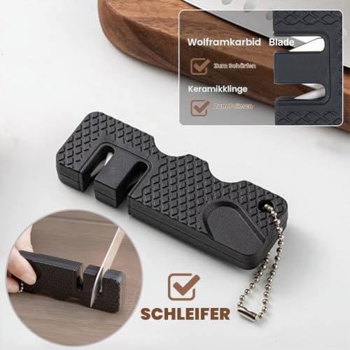 Foto von Pilzmesser mit Bürste und Lineal, Taschenmesser mit Canvas Bushcraft Tasche Edelstahl Trüffel Taschenmesser mit Schlüsselring Schwammerlmesser Klappmesser Messer pilzbürste