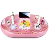 FUTUREPLUSX Floating Drink Holder for Pool, 39x23 Inches Pink Floating Table for Pool, Floating Pool Tray for Food and Drinks, Pool Accessories for Adults, Drink Floaties for Pool