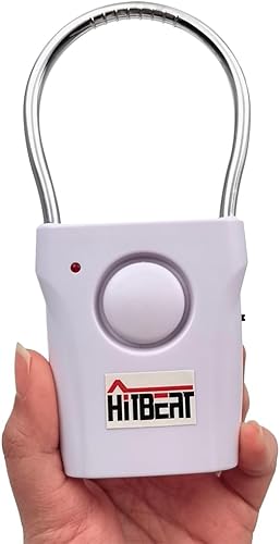 Miniatura 3 de 115dB Perilla de puerta/manija alarma de vibración para el hogar Hotel Apartamento puerta Looker alarma 4 paquetes