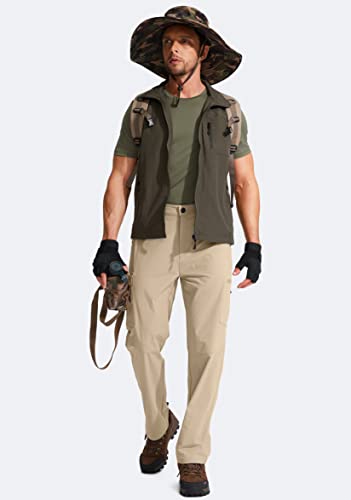 G Gradual Men's Hiking Cargo Pants Water Resistant Quick Dry Lightweight Outdoor Tactical Pants For Men With Multi Pocket (Khaki, Xl) #TOP5