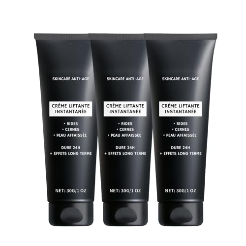 Creme Instant, Creme Lifting Immediat Visage, Liftante Instantanée Pour le Visage, Anti Rides Puissant Instantané, Combleur de Rides & Remplisseur de Ride Effet Lifting Immédiat, Pour Lissage (3PC)