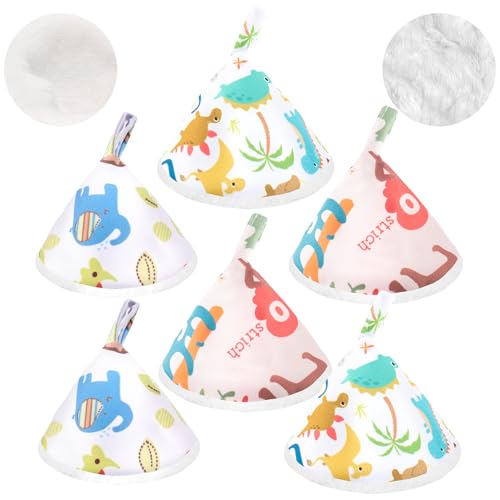 VEEVIIY 6 Pcs Pee Covers for Baby Boys Reusable Flannel Peepeeteepe Baby Boy with Hanging Loop Strong Absorbent Pee Shield Pee Tent for Diaper Changes(6Pcs-Animal)