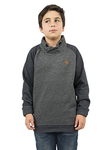 Kaporal Nolba sweat shirt garçon en coton noir confortable pour l'école