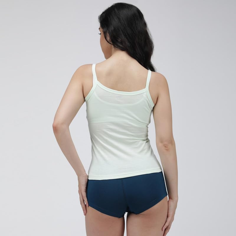 Image of Amul Comfy Cotton Adjustable Slips|Camisole|Pack of 3| Innerwear for Women(Assorted Colours May Vary)