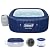 Coleman SaluSpa Atlantis AirJet 4 to 6 Person Inflatable Hot Tub Square Portable Outdoor Spa with 140 Soothing Jets with Cover, Blue