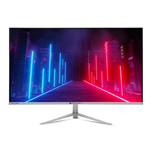 ZEBRONICS 60.4cms 24inch Gaming Monitor, 165Hz, IPS, Ultra Slim, FHD 1920×1080 Pixels, Display Port, HDMI, 300nits, USB, Built in Speaker, Wall mountable, Widescreen – ZEB-A24FHD LED, Black