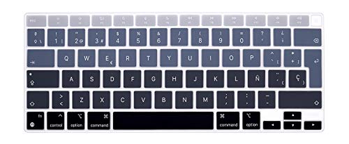 Housse de clavier silicone MacBook Air 13 M1 A2337 accessoire protection gris