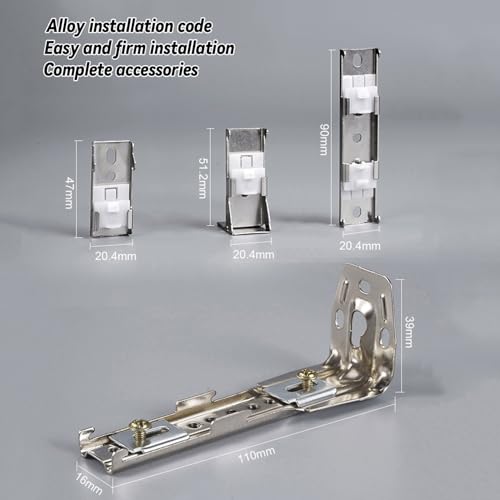 Rail rideau robuste en aluminium double rangée 1-6m pour cloison de pièce - 4