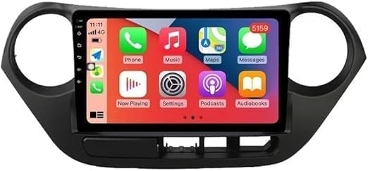 ARAD Car Stereo for HYUNDAI I-10 2012-2015 ANDROID LATEST VERSION Touch Screen 9 INCH, CarPlay, Android Auto, GPS Navigation, Bluetooth WITH REAR CAMERA 2GB RAM + 32GB ROM (2, GB)
