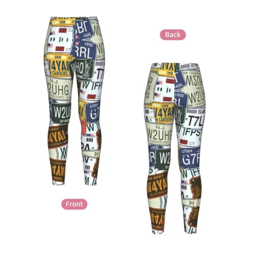 Leggings de compresión suave para mujer con estampado original de matrícula 4