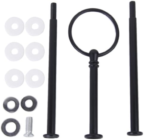 3 Tier Ring Round Cake Cupcake Plate Fitting Stand Handle (Black)