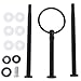 3 Tier Ring Round Cake Cupcake Plate Fitting Stand Handle (Black)