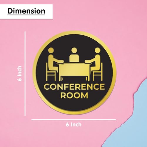 Image of Rousrie Conference Room Stickers For Glass Doors (Size: 6 Inch) For Office, Stores, Cafe, Hotel, Restaurant, Business & Shop, Self-Adhesive, Acrylic Signage (Conference room)