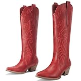 Rollda Cowboy Boots for Women Cowgirl Boots Embroidered...