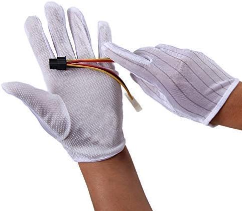 SVR-ESD Safe (Antistatic) Dotted Hand Gloves for All PCB Assembly and Lab Works -Size L Pack of 5 Pair